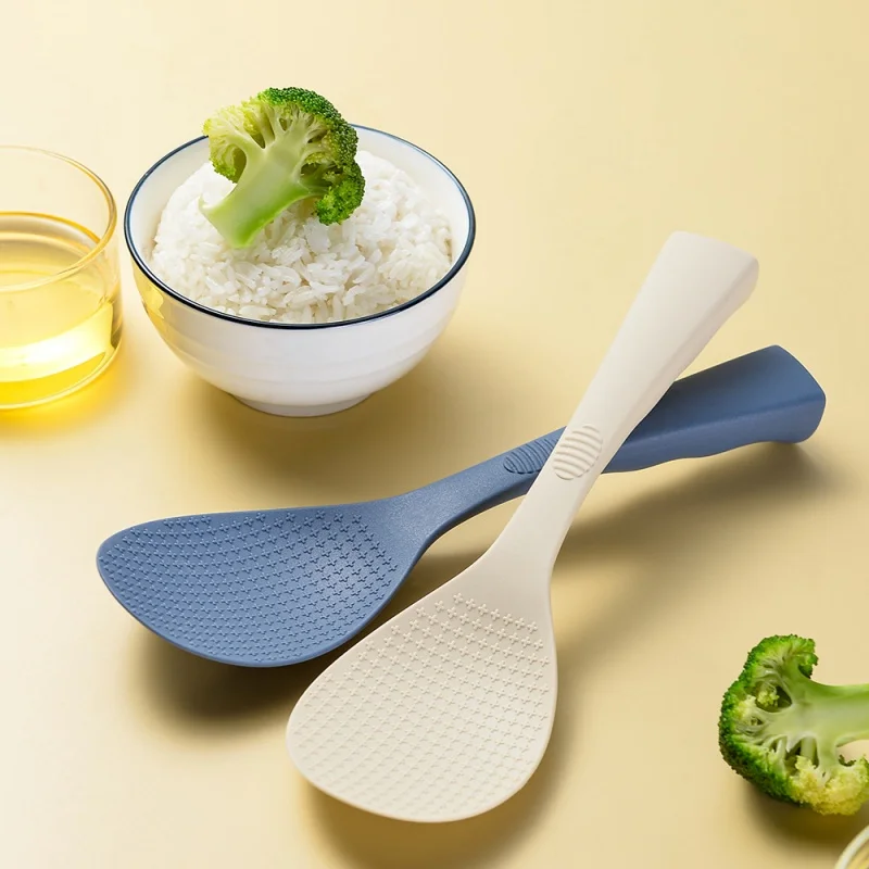 1/2Pcs Integrated Silicone Vertical Rice Spoon  Household Non-stick Pan Cooking Spoon Household Non-stick Pan Cooking Spoon