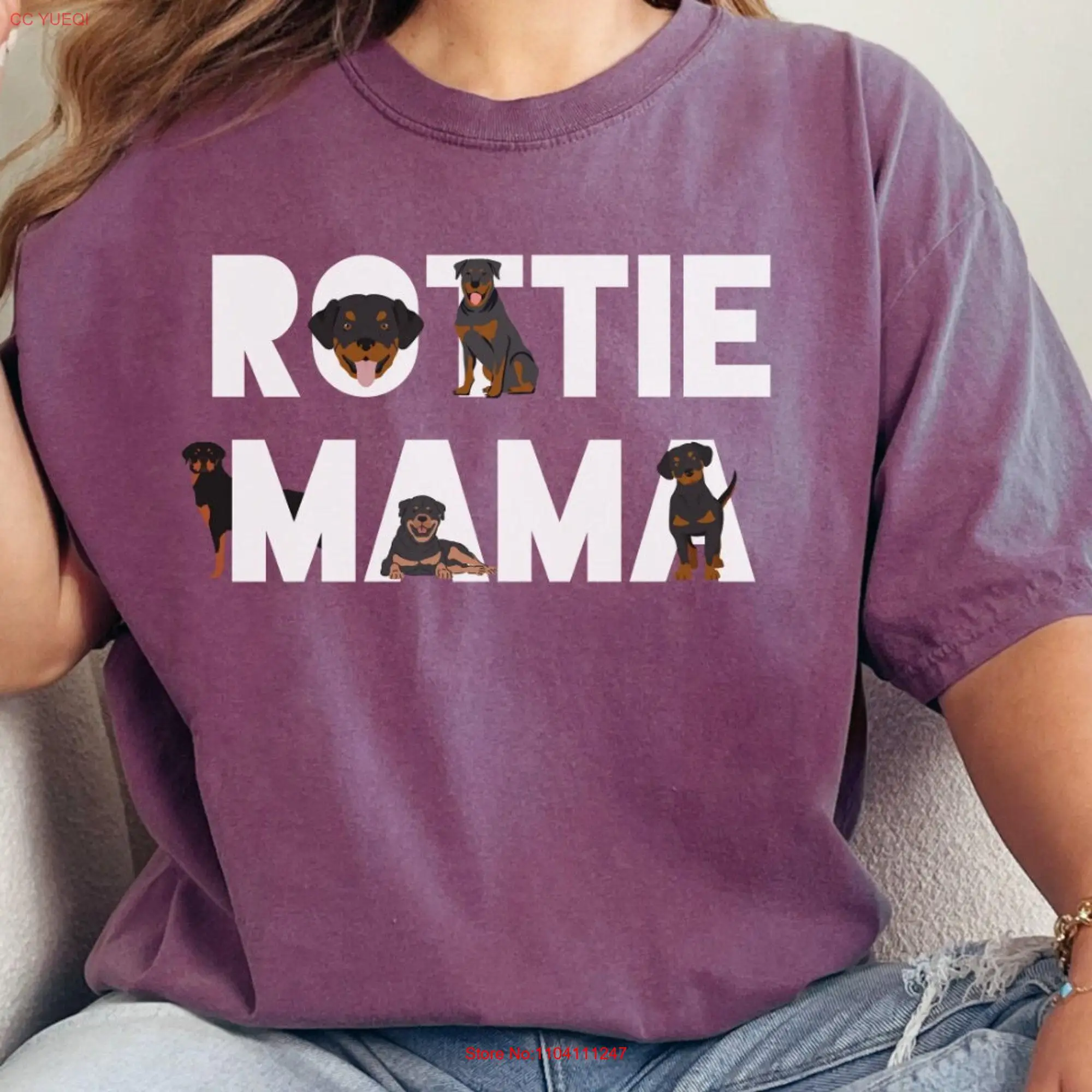 Rottie Mama T Shirt Rottweiler Mom Owner Dog RZ686 long or short sleeves