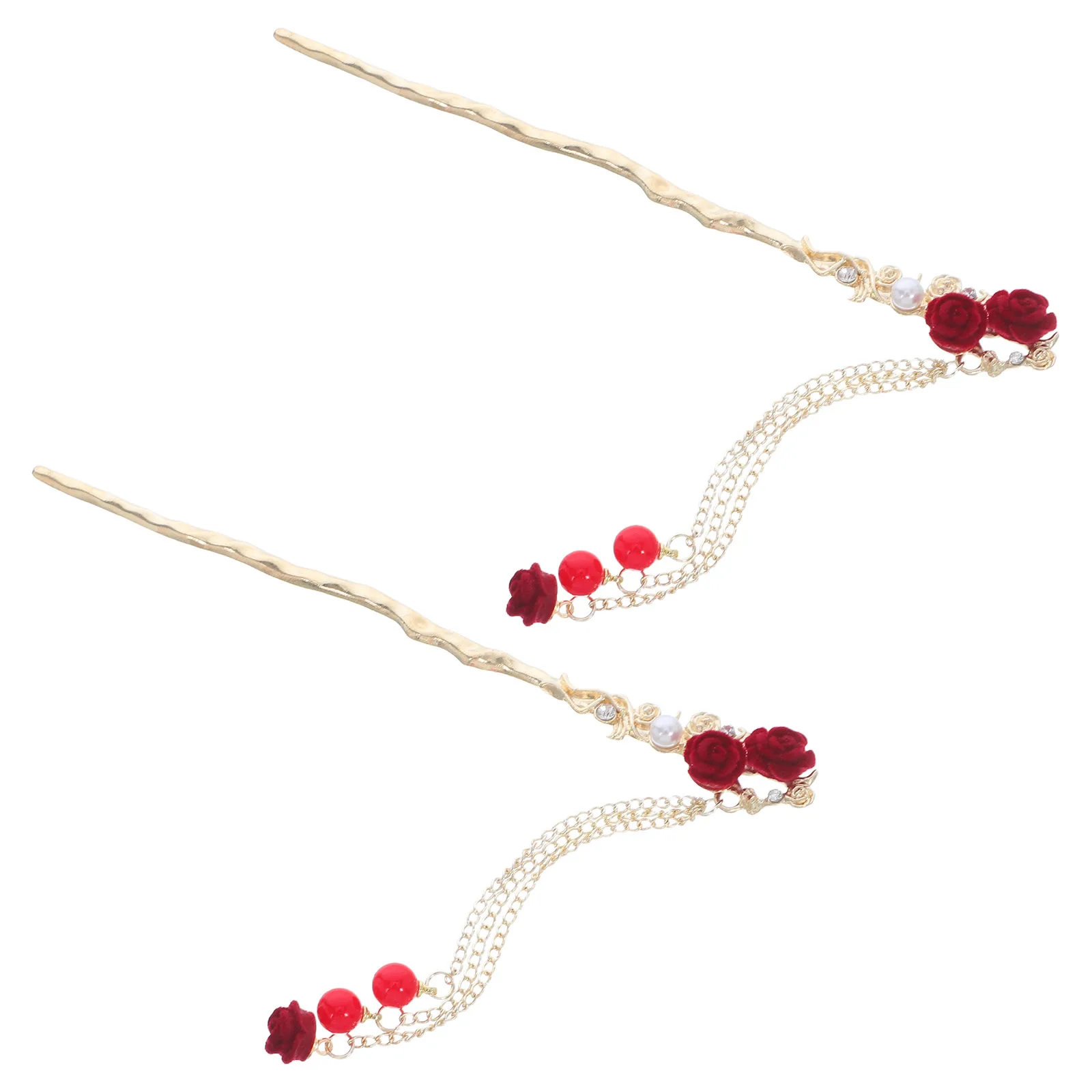 

2Pcs Rose Hair Chopsticks Vintage Flower Hair Stick Elegant Accessories for Women Teen Girls Hairstyling Tools