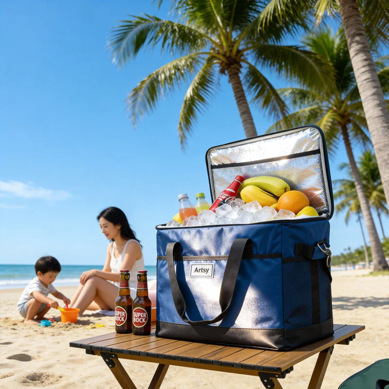 

Утолщенный термоизолированный контейнер для доставки еды, большой емкости, портативный, для сохранения холода, для кемпинга, пикника, с охлаждающим элементом