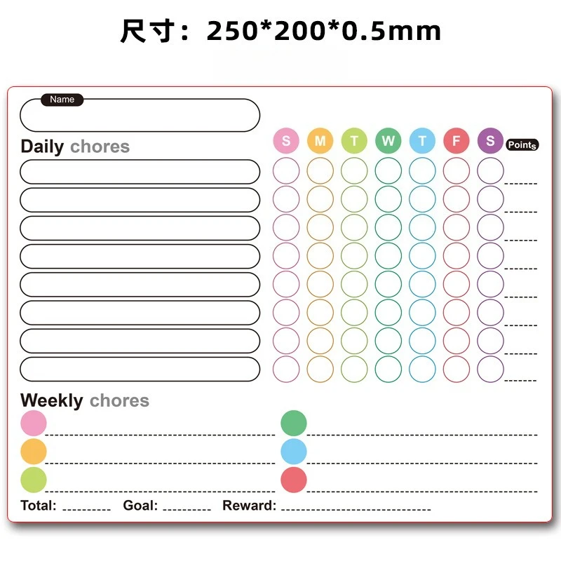 Magnetic Sticker Calendar Refrigerator Sticker Weekly Plan Monthly Calendar Can Be Erased Family Message Board