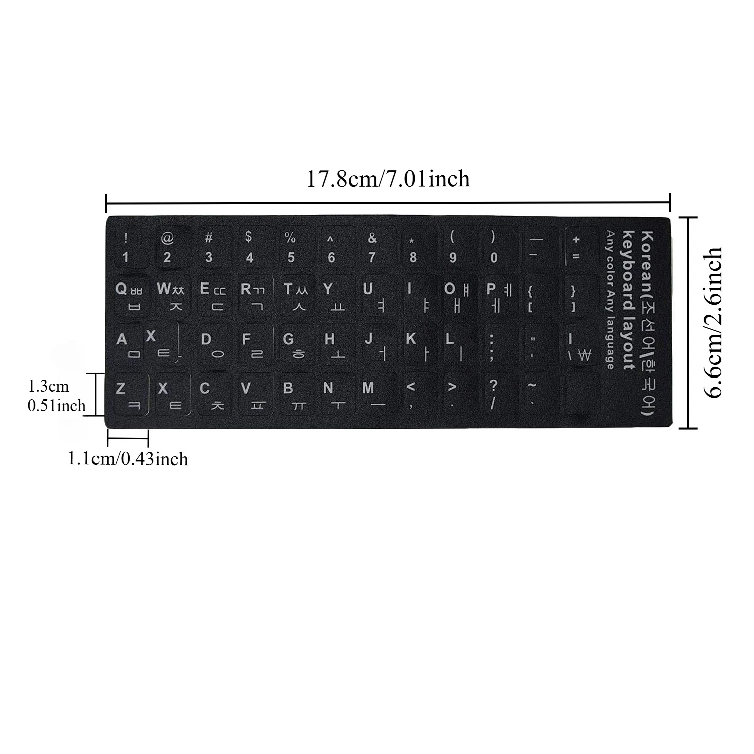 3pcs Black Keyboard Stickers – Compatible with Korean, English, Arabic & Russian Layouts