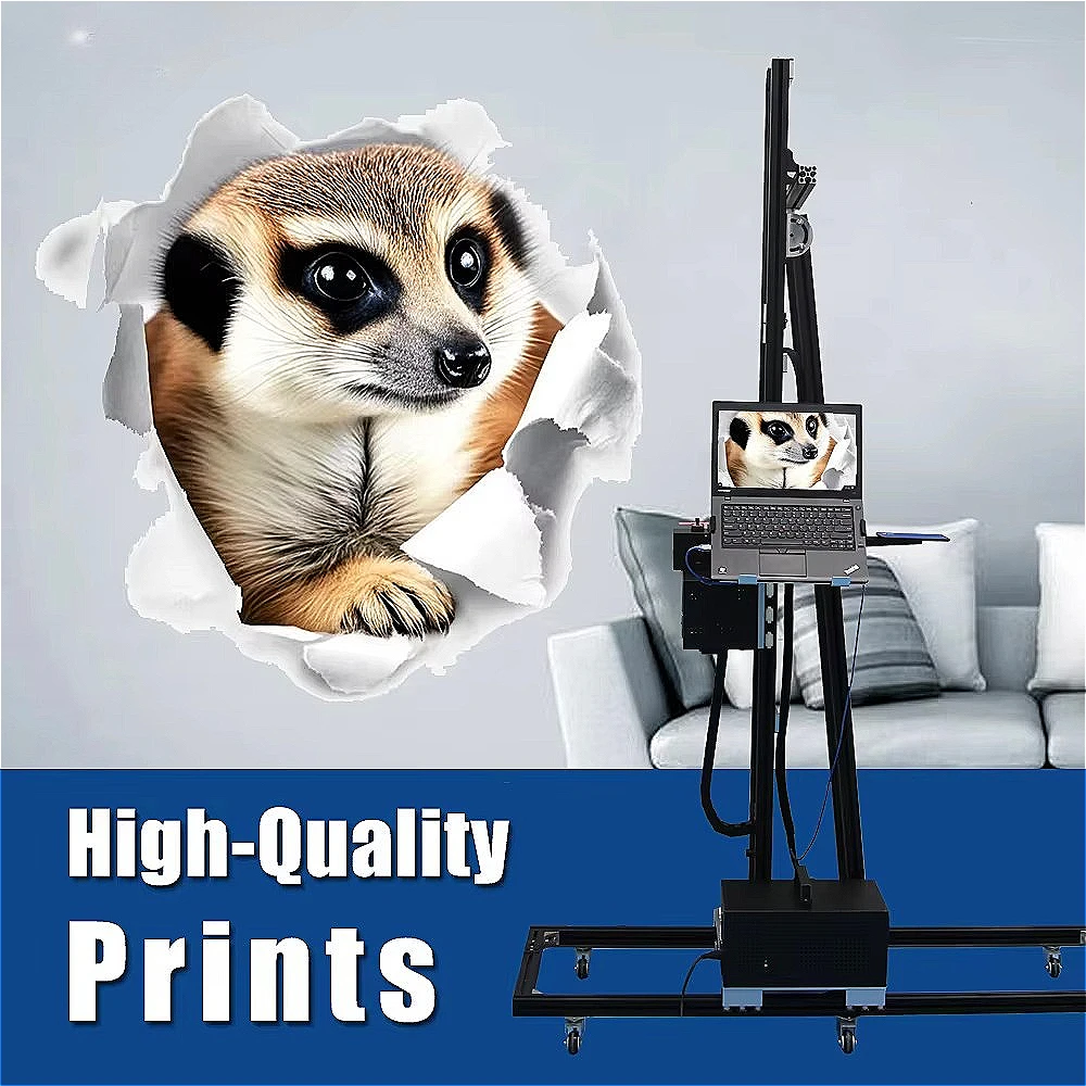 Large Format UV Flatbed Printer 3D Vertical Wall Inkjet 3200x2000mm For Acrylic Glass Wood Metal Signage Display Customized