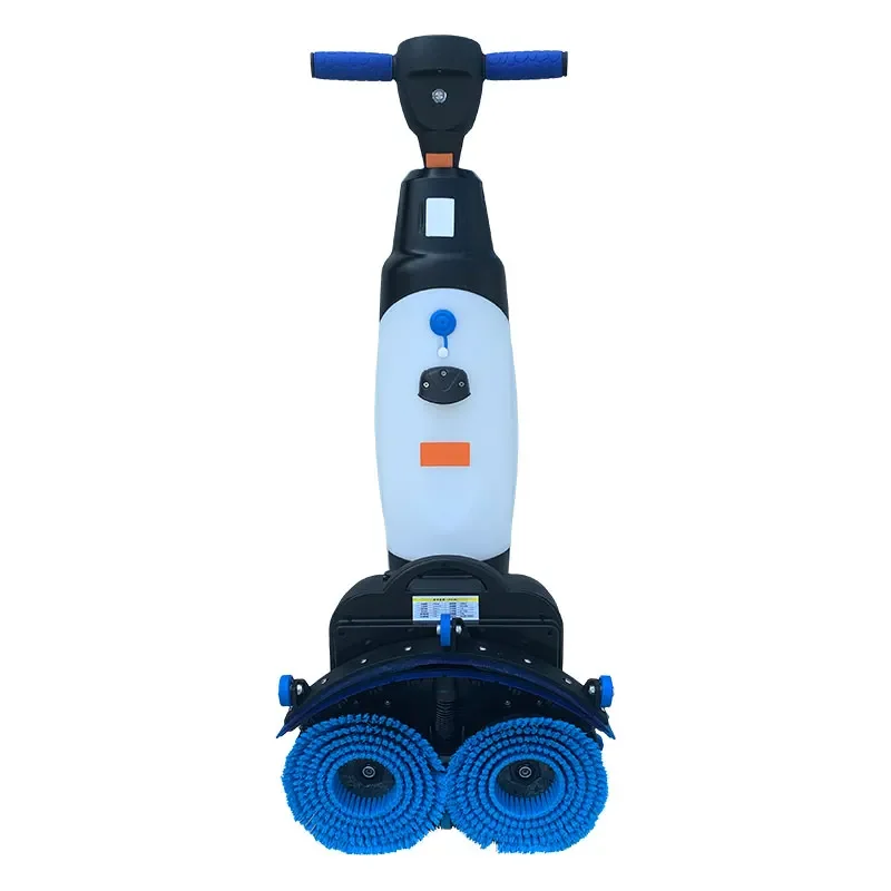 

auto mini Double brush floor scrubber dryer mop machine tile cleaning machine