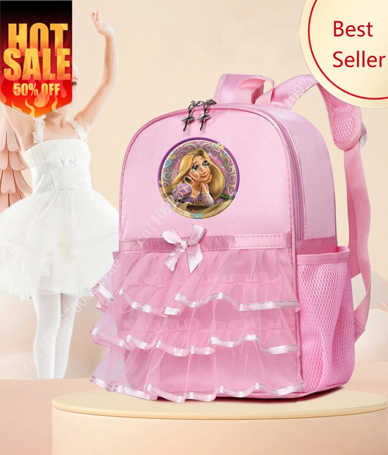 

Tangled Rapunzel Princess Kawaii Bag for Pink Dancing Backpacks Ballet Dance Bags Baby School Backpack