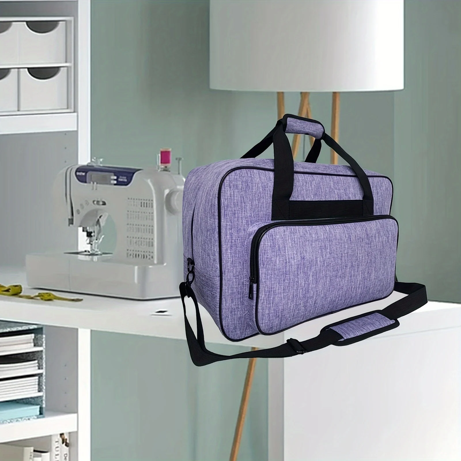 Sewing Machine Carrying Case, Universal Tote Bag with Shoulder Strap Compatible with Most Standard Singer, Brother, Janome