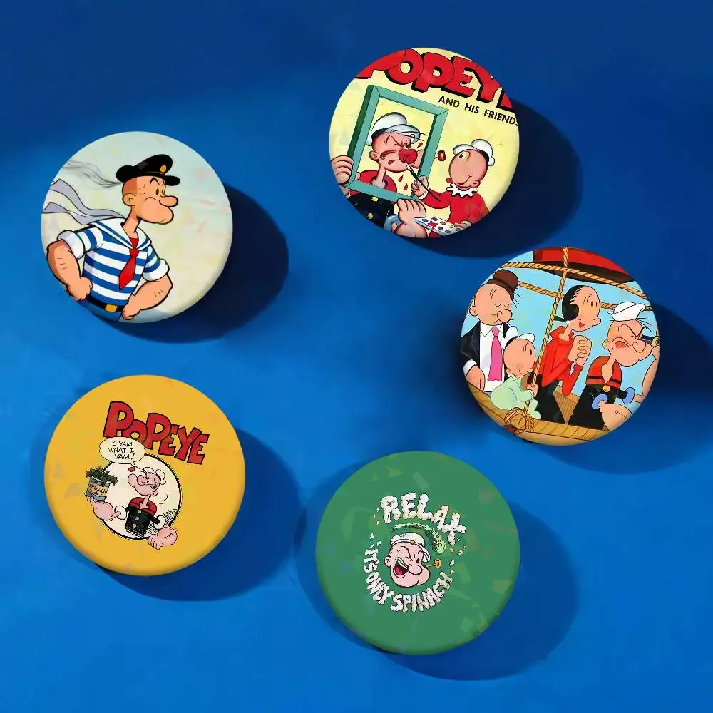Cartoon P-Popeye Anstecknadeln Broschen Geburtstagsgeschenk Rucksack Kleidung Accessoire Dekoration Abzeichen Set Glas Glänzend