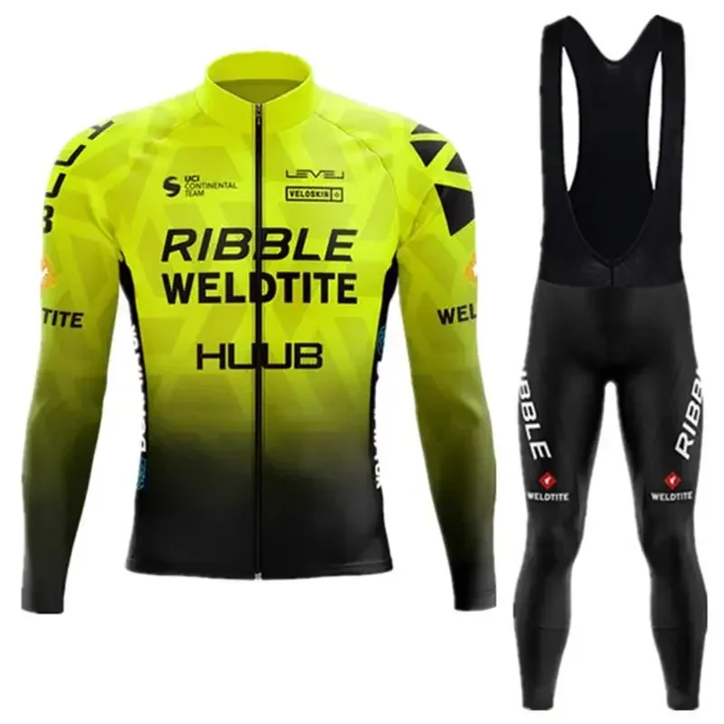 2022  Team Autumn Long Sleeve Cycling Jersey Set Ropa Ciclismo Men Bicycle Clothing Suit Raphaful Jerseys Road Bike Uniform