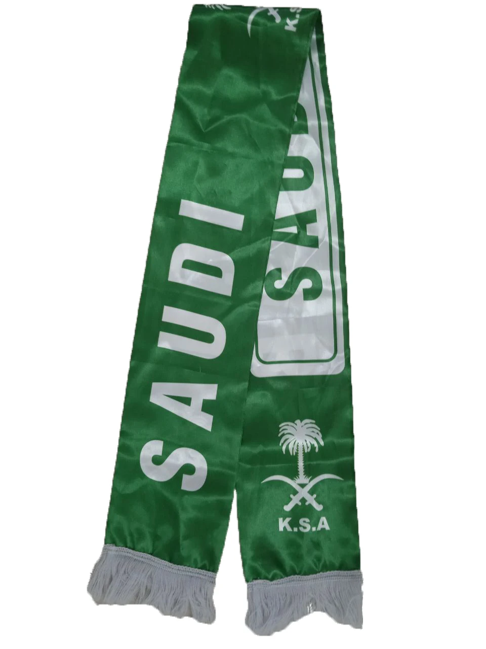 Country Double Side Printing Satin Football Soccer Fans National flag Saudi Scarf