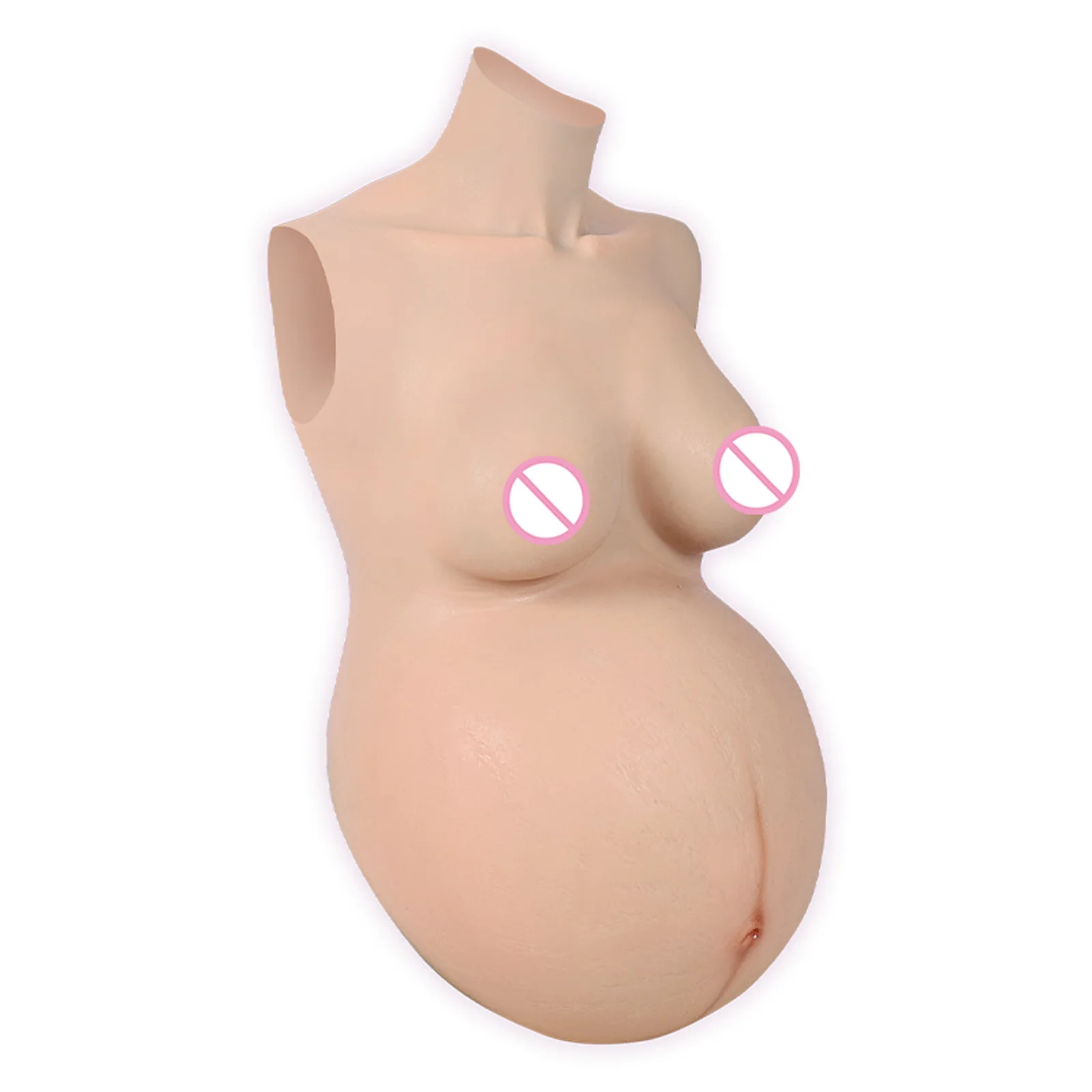 Roanyer D Cup Breast Forms with Large Pregnant Belly Fake Belly for Crossdresser Mtf Cosplay  Disguise