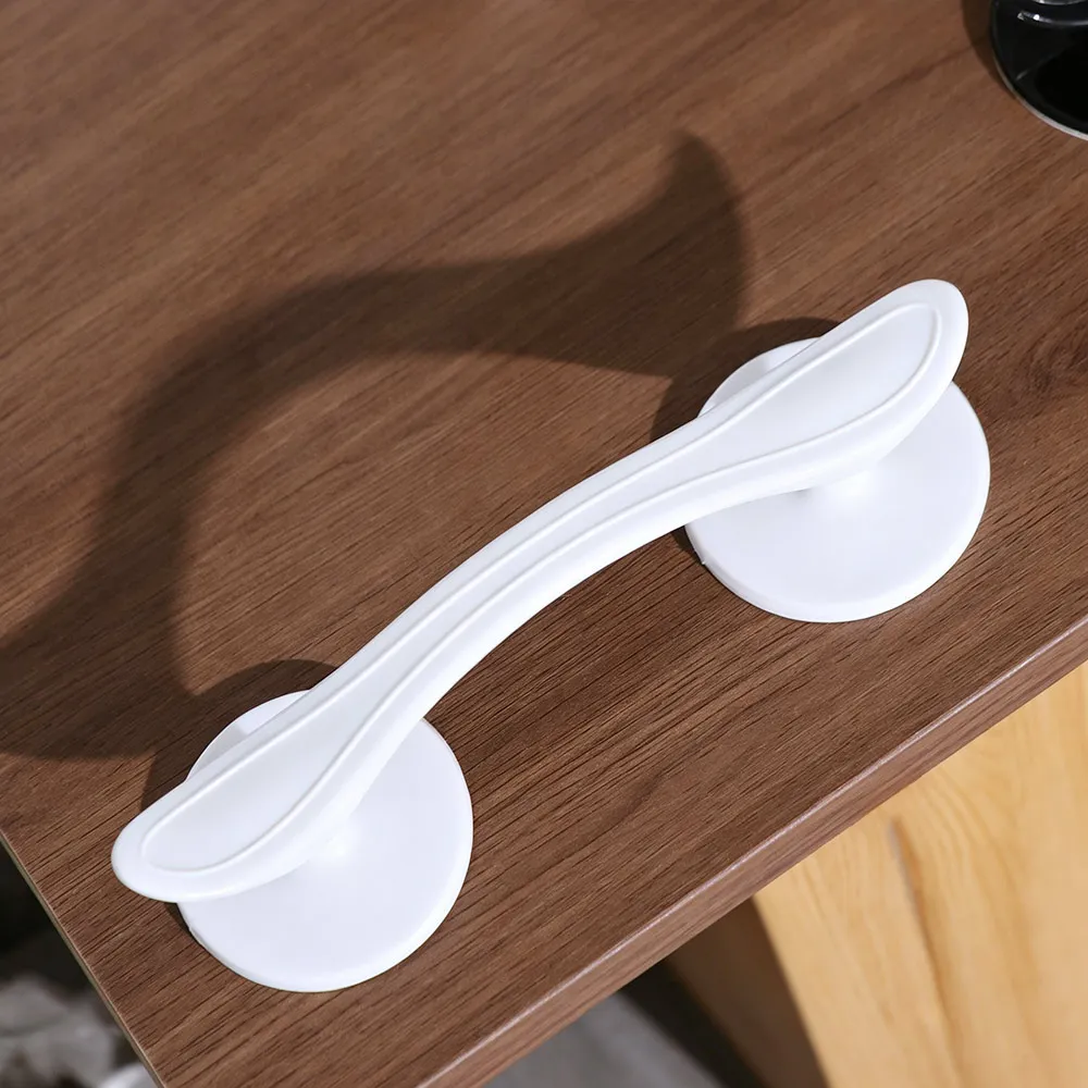 Non Punching Suction Cup Door Handle Non-slip Self-adhesive Door Punch-free Pulls Surface Mounted Plastic Cabinet Handle