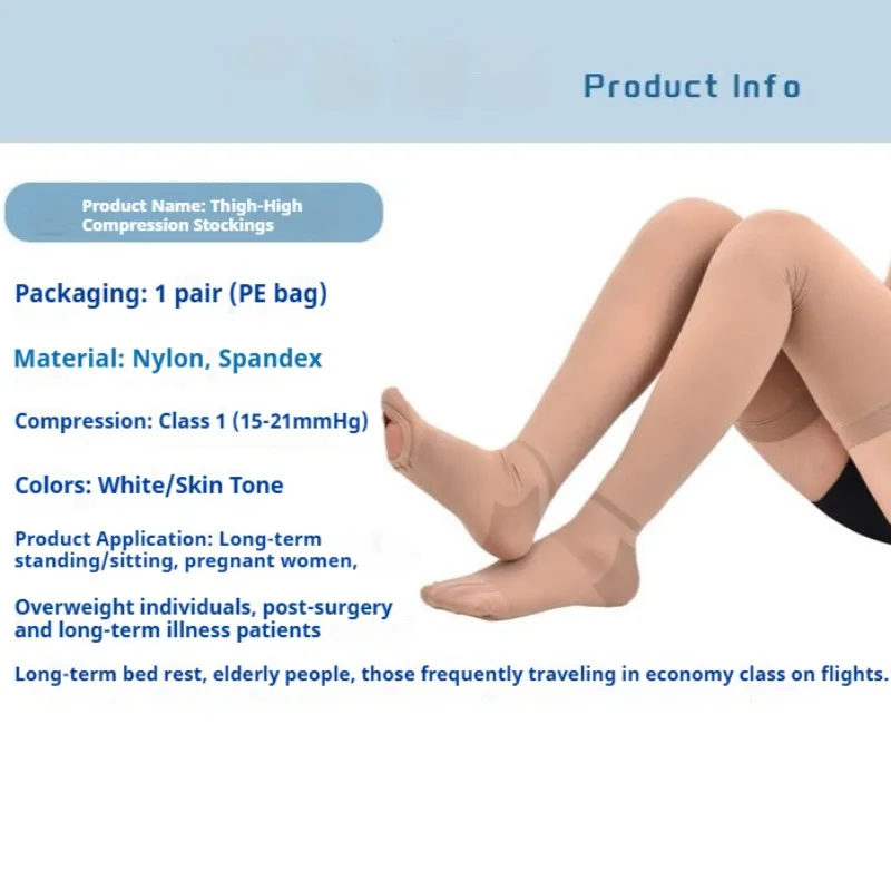 Compression Stockings Knee High Nurses Pregnant Women Anti Embolem Support Stockings Breathable Non Slip Blood Circulation Socks