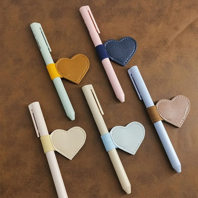 1pcs PU Leather Pen Loops Self-Adhesive Elastic Pen Holder for Notebooks Journals Planners, Universal Pen Organizer,Perfect Gift