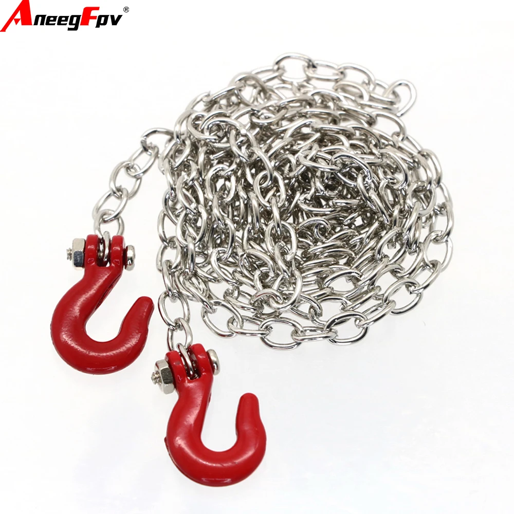 RC Crawler Car Metal Simulation  Rescue Tow Hook  Traction Rope Chain for 1/10 Traxxas Trx4 Defender Bronco Axial Scx10 90046
