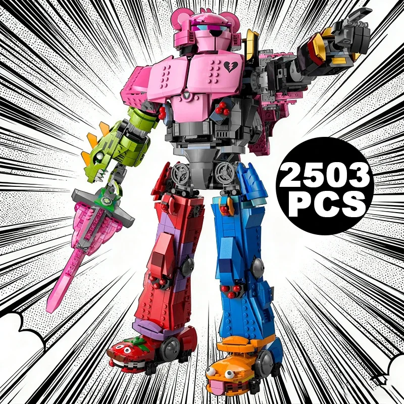 Nuevo 2025 colorido Mecha líder del equipo bloques de construcción minifigura modelo Robot de acción montaje ladrillos juguetes regalos para chico adulto