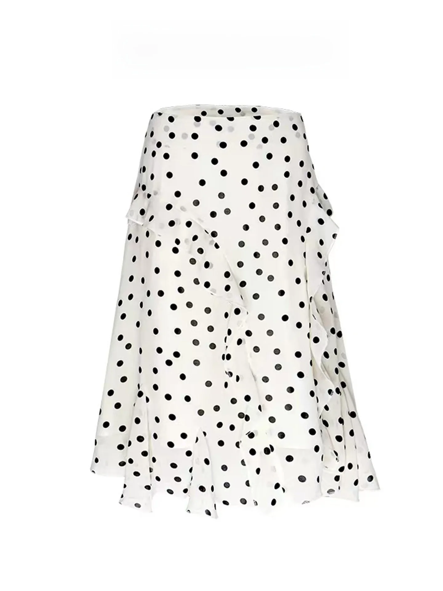 White A-Line Halter Neck Midi Dress Asymmetrical Hemline Summer Fashion Women's Clothing Commute Style High Waist Skirt