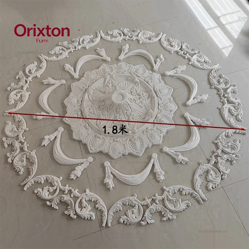 French gypsum parquet light panel European ceiling decorative ceiling gypsum engraving custom light panel parquet combination