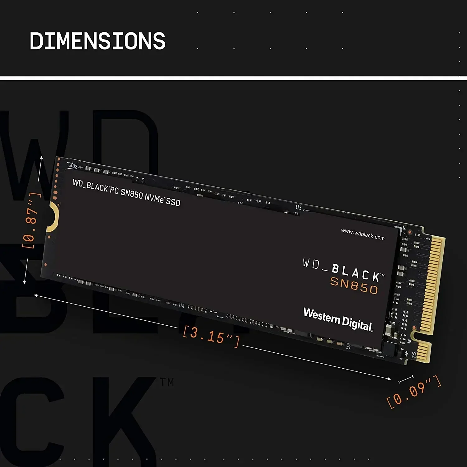 لـ WD_BLACK SN850 1 تيرا بايت NVMe محرك الحالة الصلبة المدمج PCIe 4.0 Gen4 500GB SSD، ما يصل إلى 7000 ميجابايت/ثانية M.2 2280 لـ PS5 2 تيرا بايت
