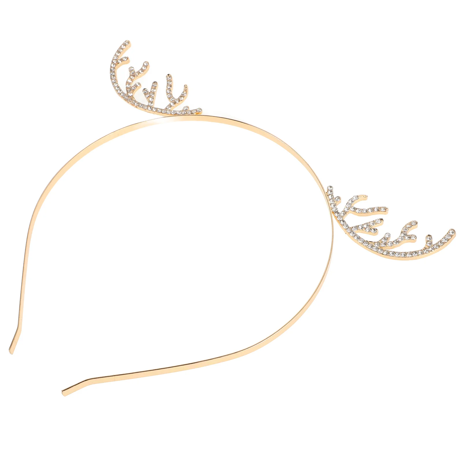 

Rhinestone Reindeer Antlers Headband Christmas Deer Horn Hair Hoop Holiday Costume Festive Party Photo Prop Snowflake Tiara