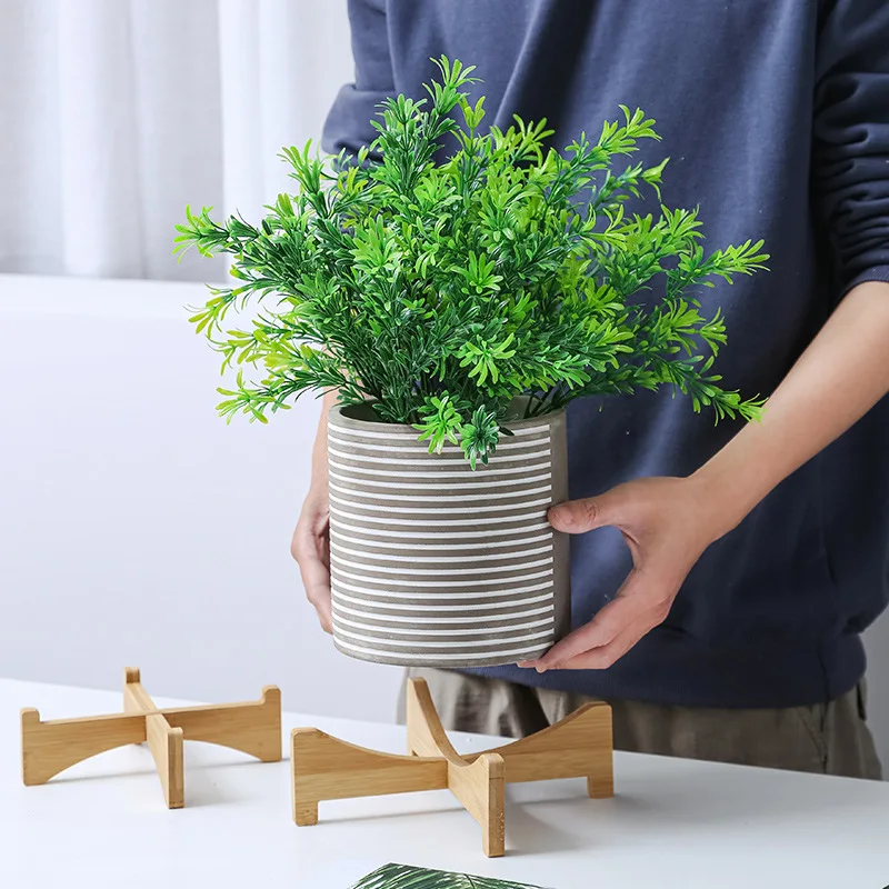 Communautés teur en Bois Minimaliste de Style Nordique Ins, Grande Plante en Pot Personnalisée Moderne