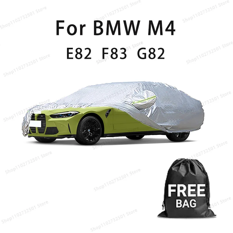 

For BMW M4 E82 F83 G82 Car Cover Full Covers with Reflective Strip Dustproof UV Scratch-Resistant Sunscreen Protective cover