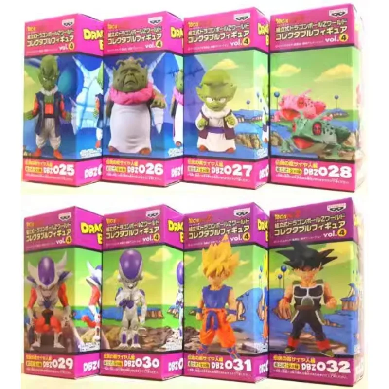 Original Bandai Banpresto WCF DWC Dragon Ball Z Vol.4 Gashapon Qversion Anime Action Figure Model Toys Gifts Collection Ornament