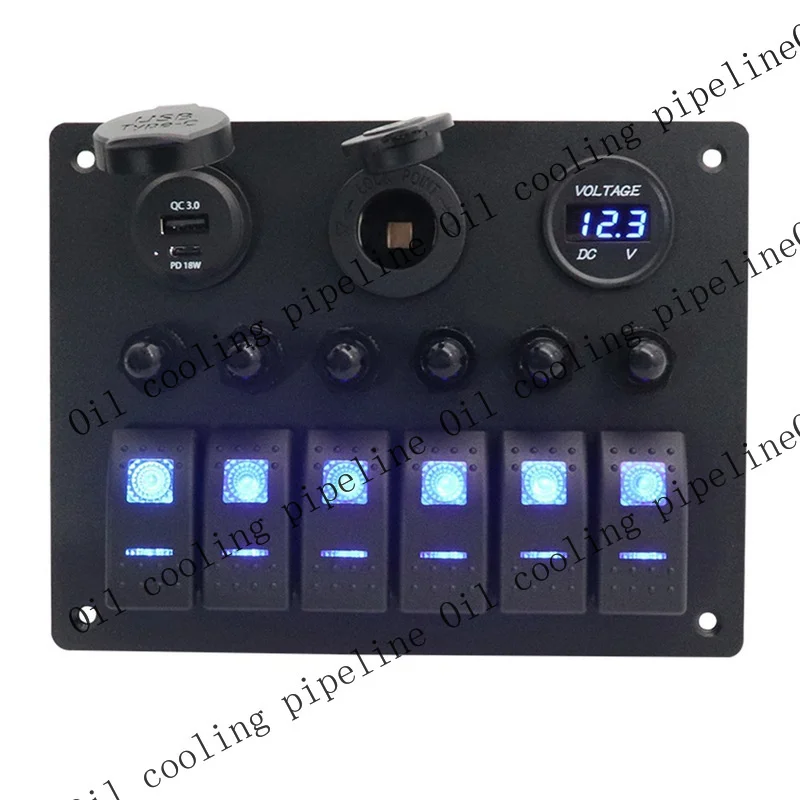 A+ 12 Volt 24 Volt RV Switch Panel with 18W Fast Charging for Yacht and Car