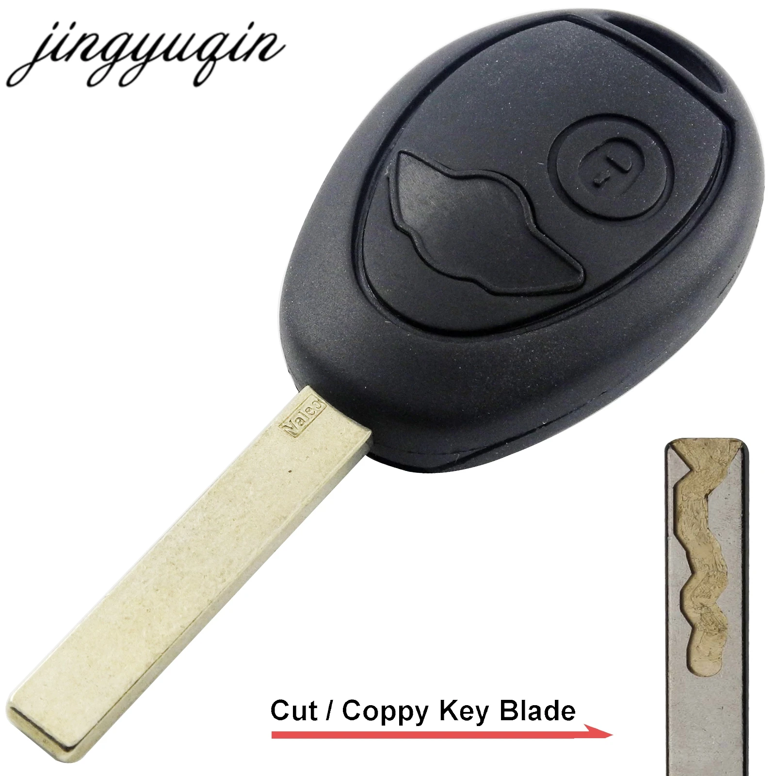 jingyuqin Cut/Uncut Blade Remote Key Shell fob For BMW Mini Cooper S R50 R53 2 Button Key Case