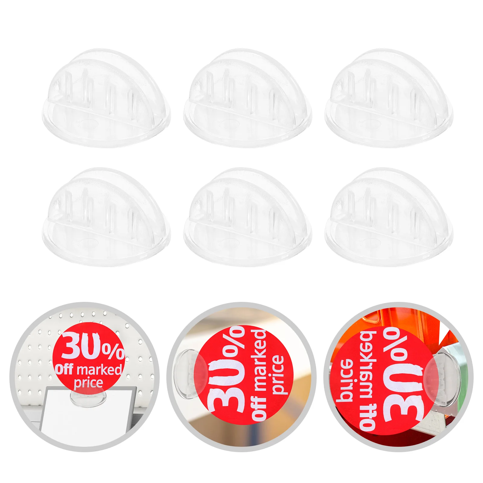 100 Pcs Merchandise Clips Sign Holder Stand Tag The Retail Price Pp Plastic Display Shelves