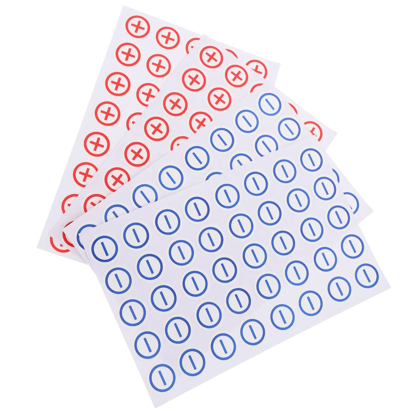 

4Sheets Round Polarity Labels Stickers Electrical Machines Warning Decals Safety Signs Strong Adhesive