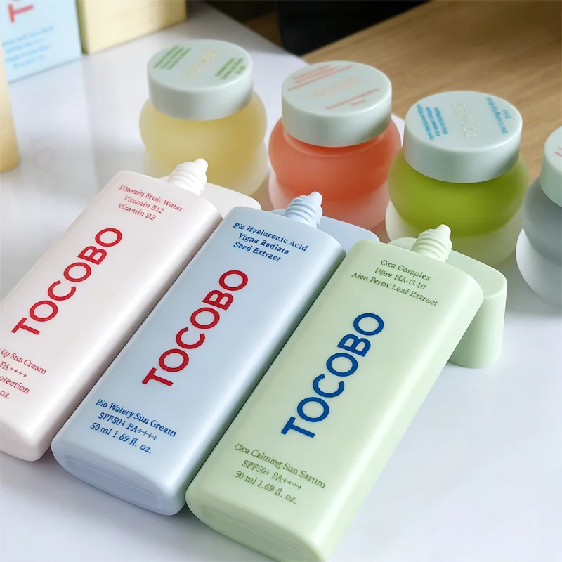 TOCOBO Sun Stick Collection Cotton Soft Waterproof Cooling Blue Green SPF50+ PA++++ Lightweight Portable Reapply Sunscreen Stick