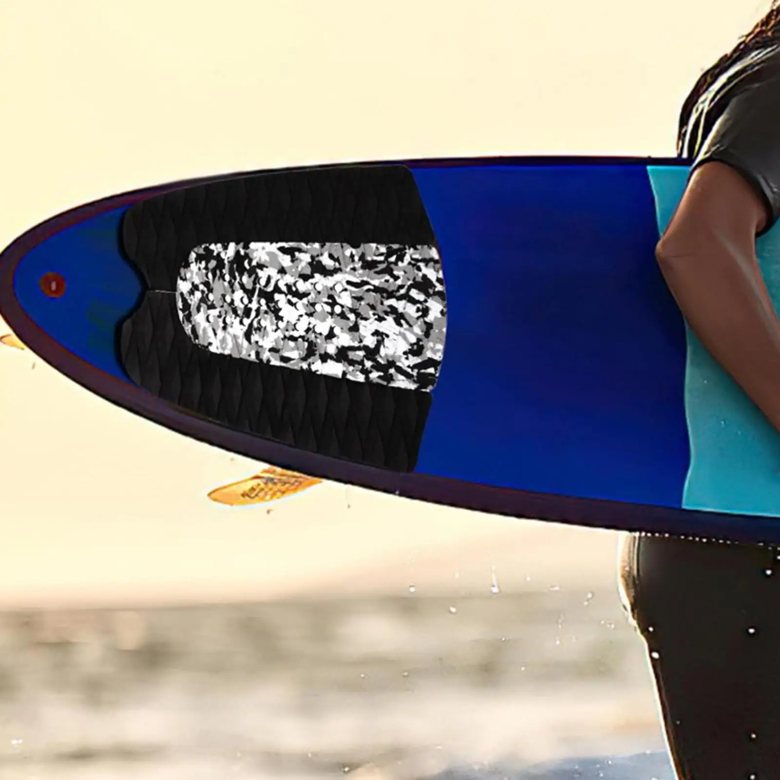

Surfboard Traction Pad Non-Slip Portable Adhesive Mat Surfboard Tail Pad For Kayaks Skateboard Pool Summer Outdoor Backyard