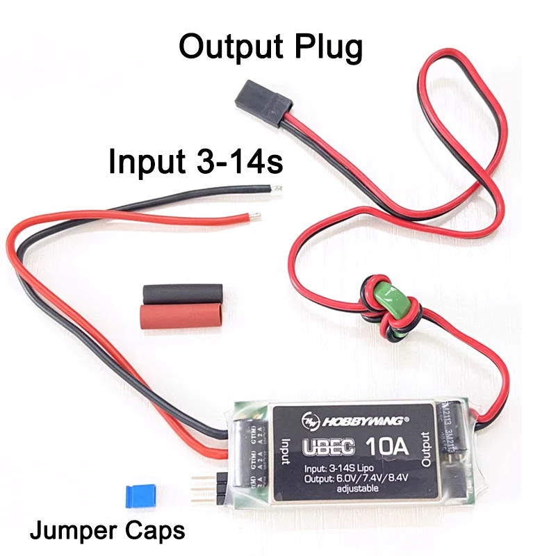 Hobbywing Waterproof UBEC 10A Voltage Regulator Module 3-14S 6/7.4/8.4V 10A Adjustable BEC High Voltage For RC Model Drone Car