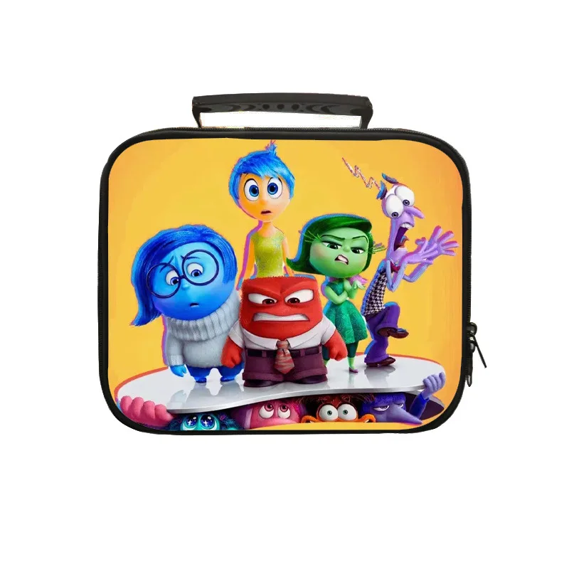 Inside Out 2 Lunch Bags Cute Cartoon Animation Movie Peripherals Anxiety Sadness Anger Joy Picnic Bags Portable Lunch Boxes