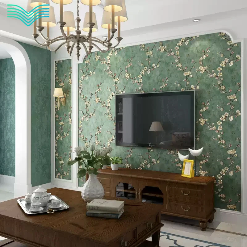 Retro 3D Embossed Non-woven Wallpaper Countryside AB Matching Floral Wall Covering Bedroom Living Room TV Background Decor Stick