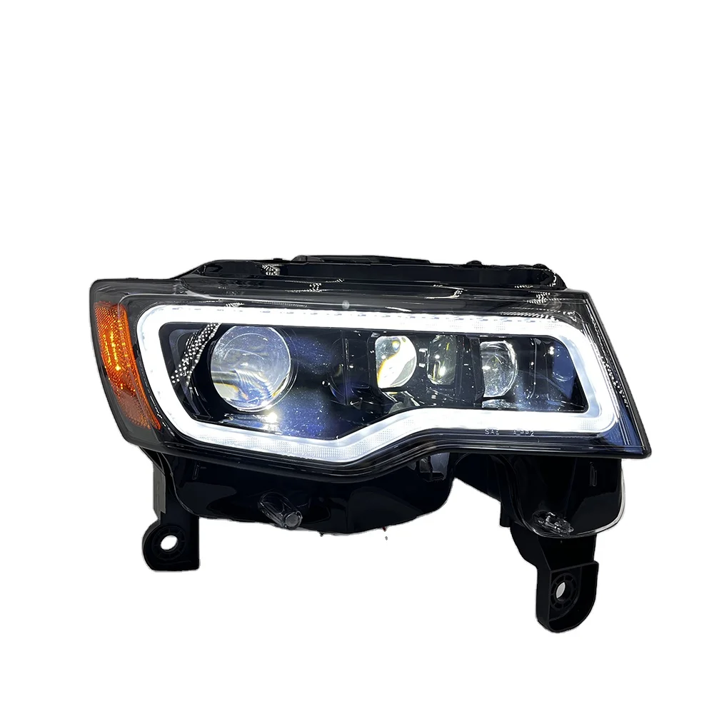 DK Motion LED Headlamps for 2014-2021  Grand Cherokee New Design DRL Front Lamps H1 Bulb Shape Car Lighting Accessory