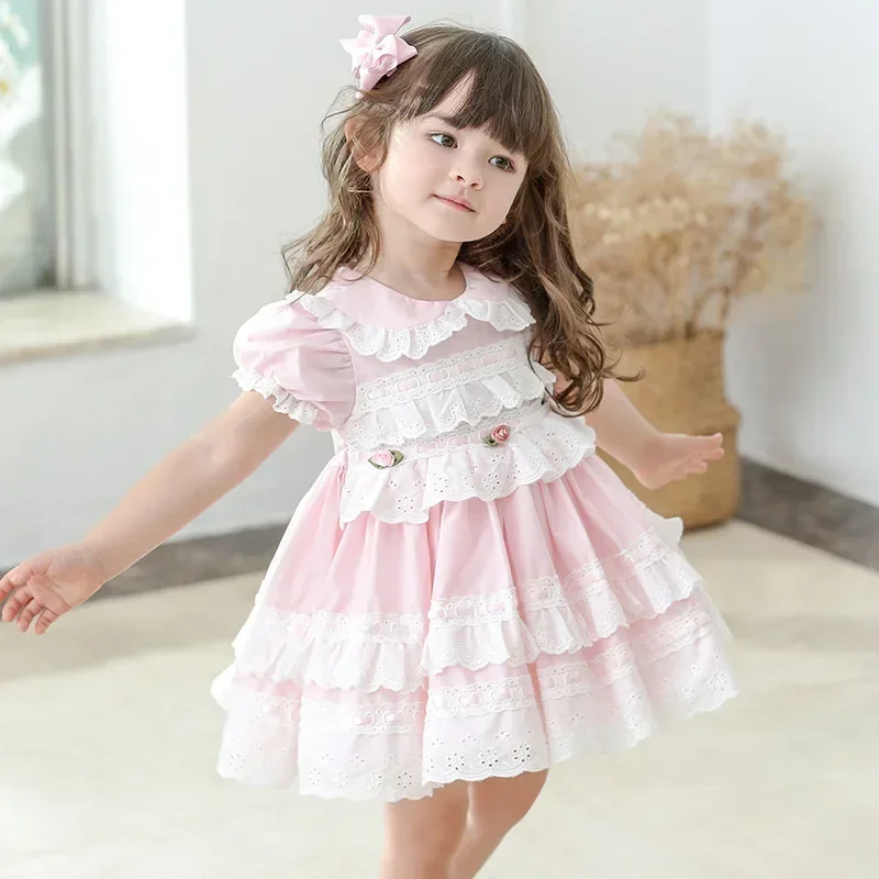 

Girl Lolita Dress Toddler Princess Chlidren Clothes Dresses for Kids Baby Spanish Birthday Wedding Party Clothes Boutique Robe