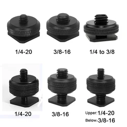 Vis double couche pour appareil photo reflex numérique, support de tête de chaussure chaude, vis de conversion pour la photographie, 1/4 pouces, 3/8 pouces, 3/8 pouces, 1/4 à 3/8