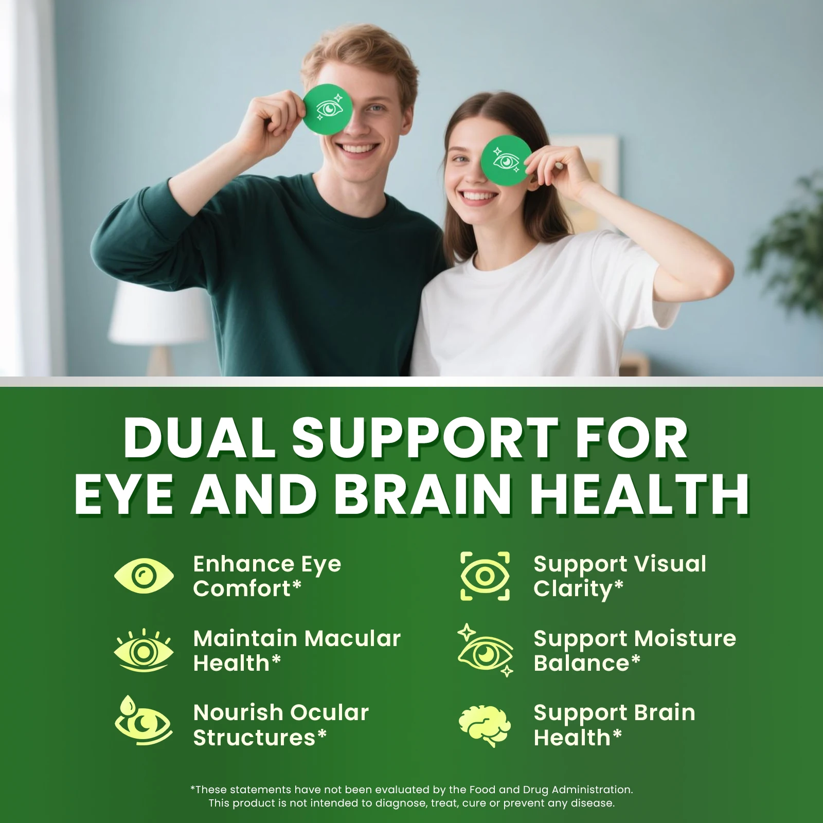 كبسولة لوتين وزياكسانثين مكمل فيتامين العين المتقدم مع التوت والأستازانتين والجنكة بيلوبا لصحة العين والدماغ #6