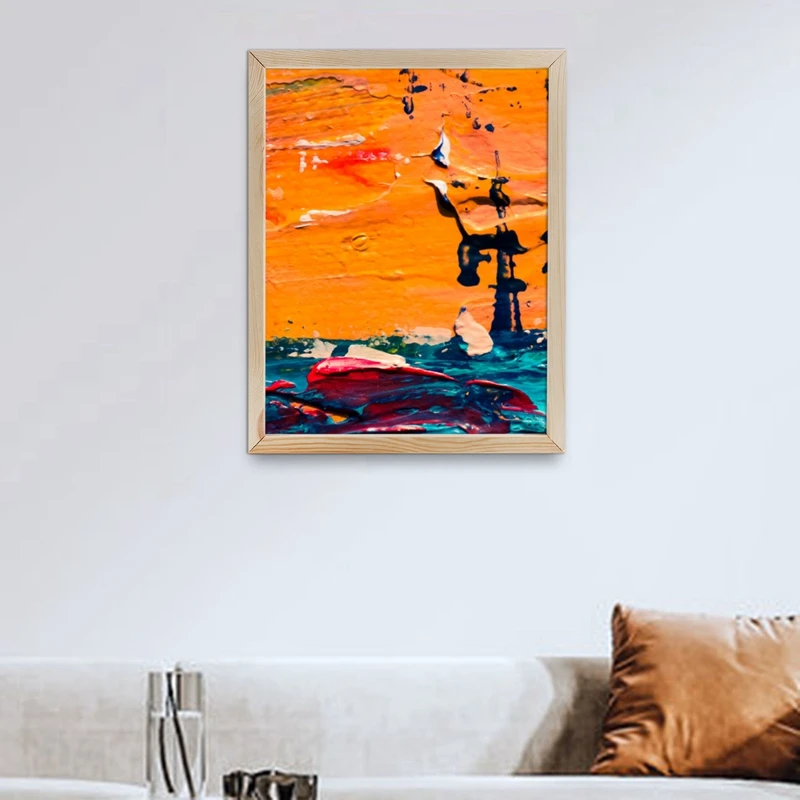 나무 프레임 DIY 그림 프레임 아트, 홈 데코 페인팅에 적합, 디지털 다이아몬드 드로잉 페인팅, 40x50 cm