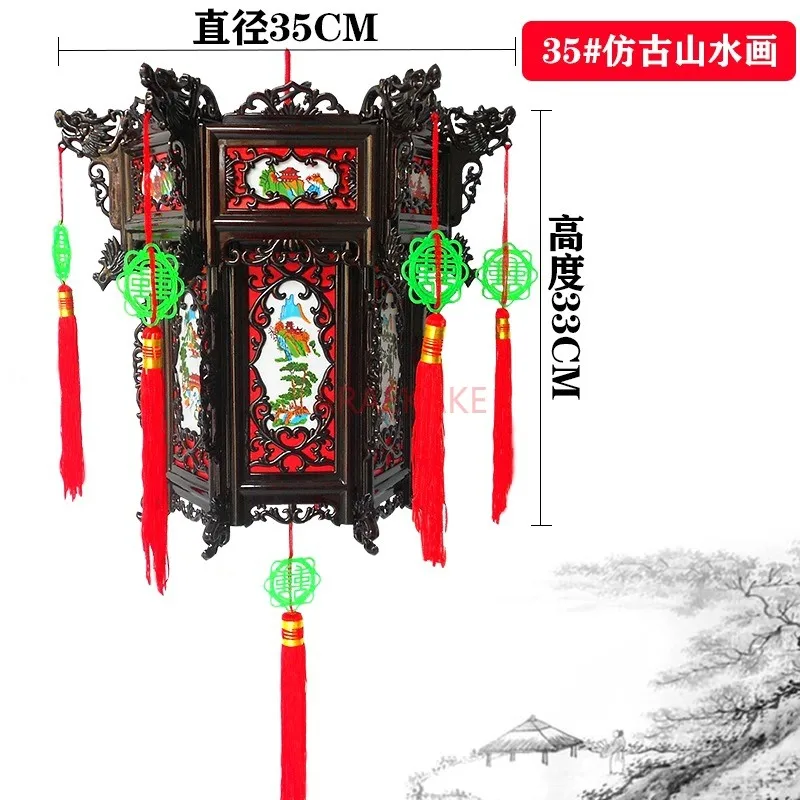 New Year's antique hexagonal palace lantern balcony outdoor Chinese classical palace housewarming wedding lantern