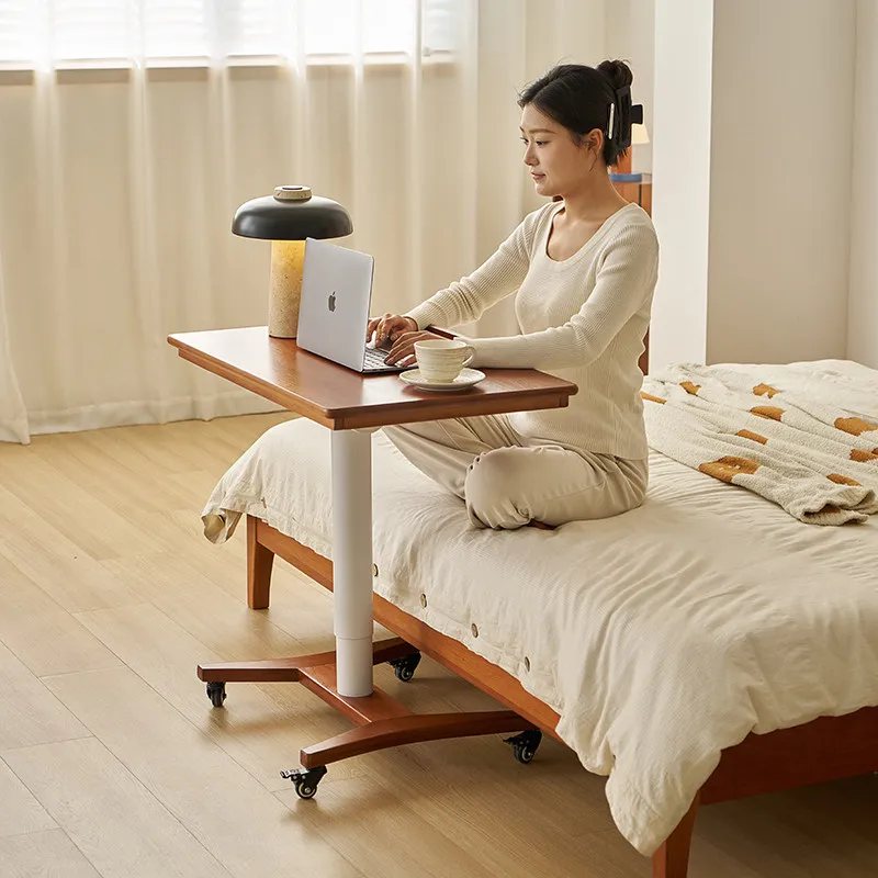 

Solid wood integrated lifting computer desk desktop removable desk