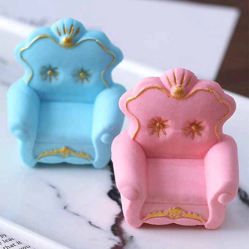 3D Sofa Chair Silicone Mold European Style Furniture Cake Decorating Tools Fondant Chocolate Candy Gum Paste Soap Mould Kitchen