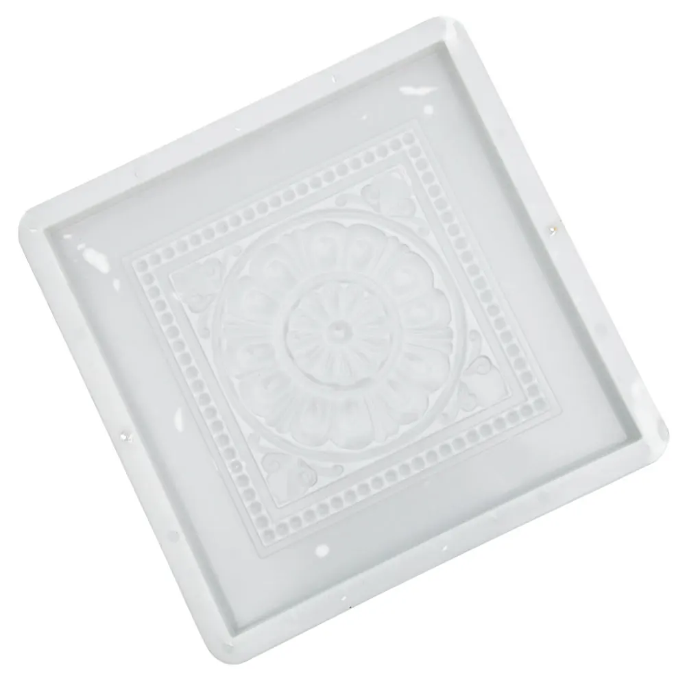 

Concrete Mold for Cement Tiles 40x40x3.5cm Reusable Plastic Pavement Brick Template Square Paving Garden Path Maker Mold