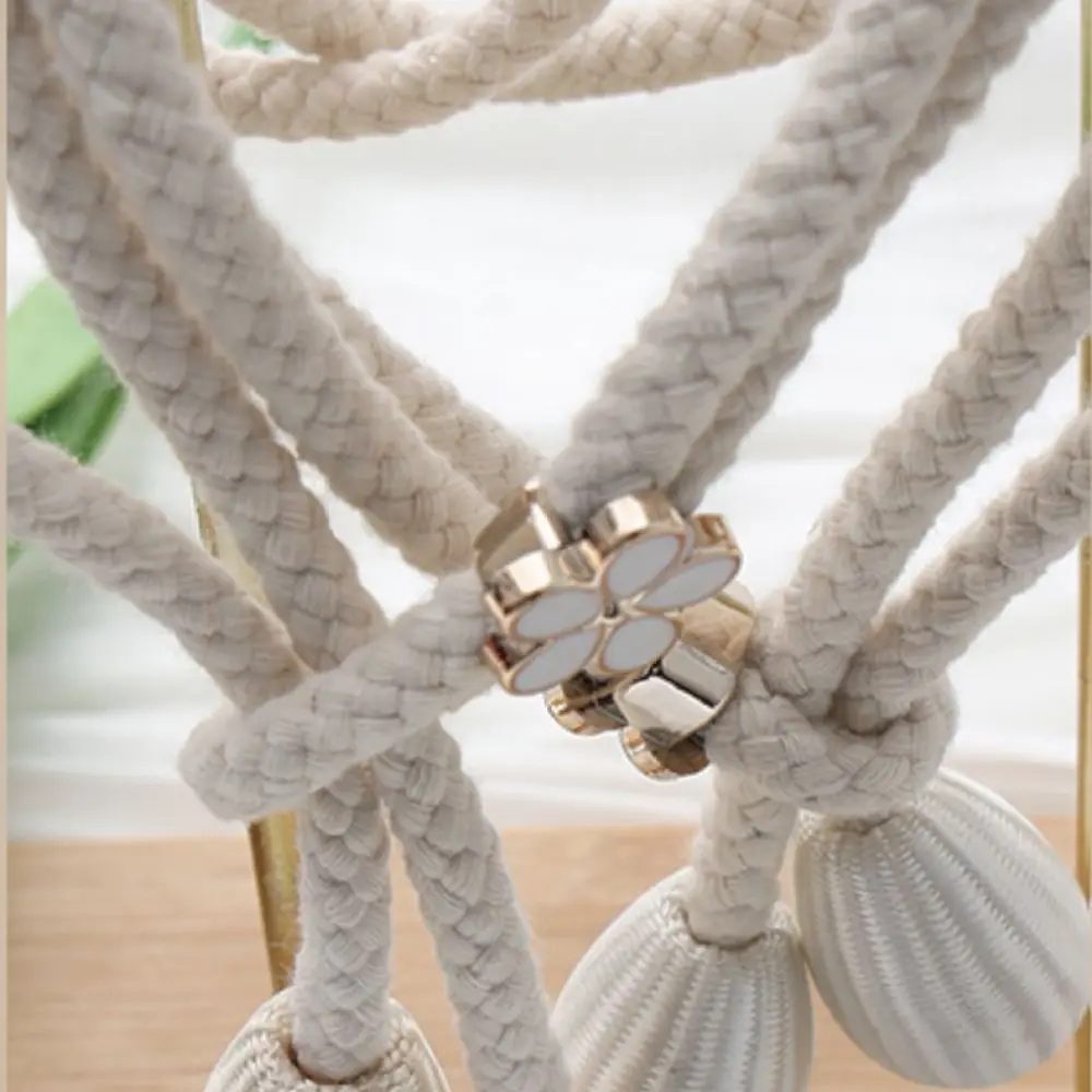 Decorative Cotton Rope Curtain Tiebacks Adjustable Drapery Holdbacks Fastener For Modern Bedroom Living Room