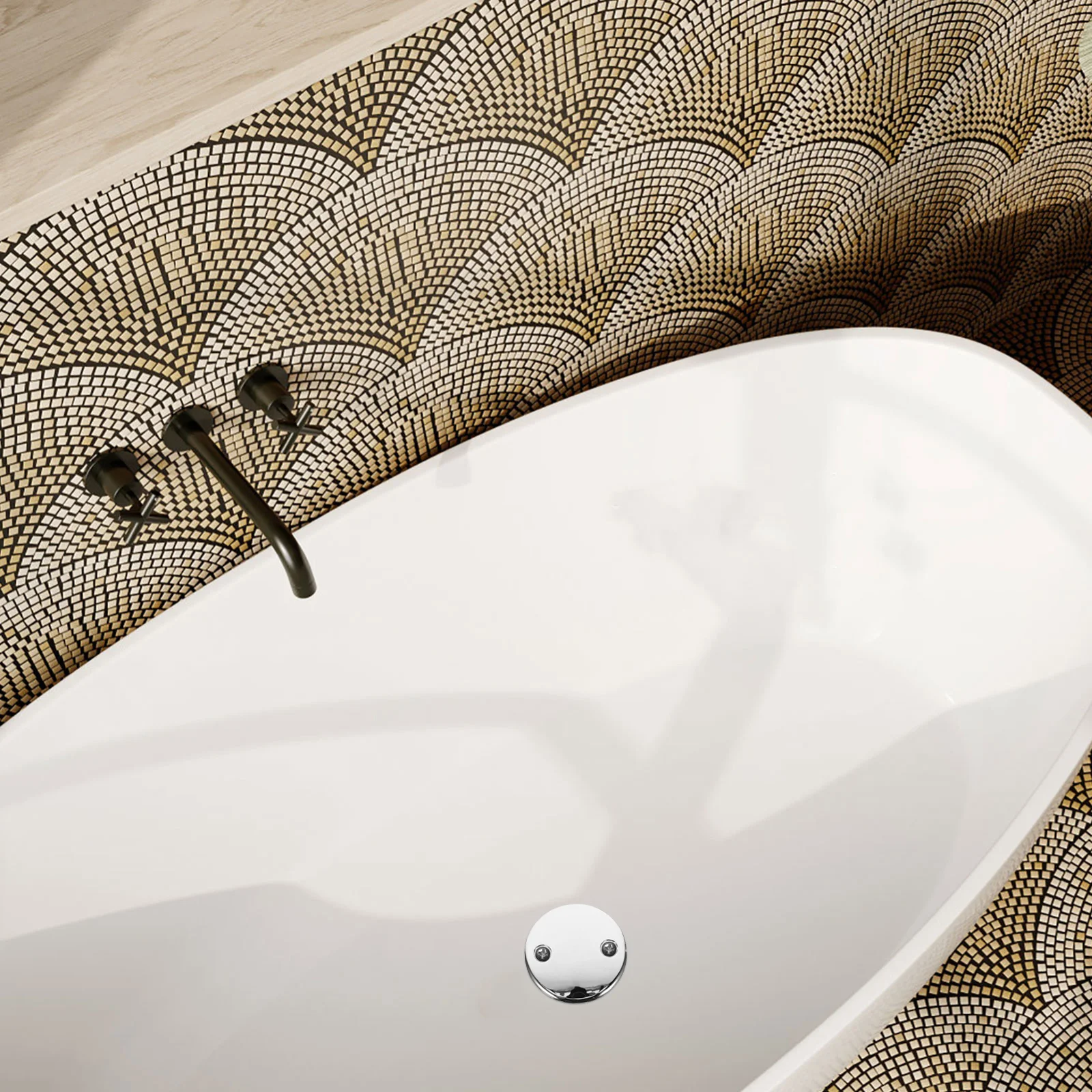 

1Set Single Hole Bathtub Drain Assembly Replacement Lower Bathtub Plug Stopper Drain Cover Filter Fitting Plate