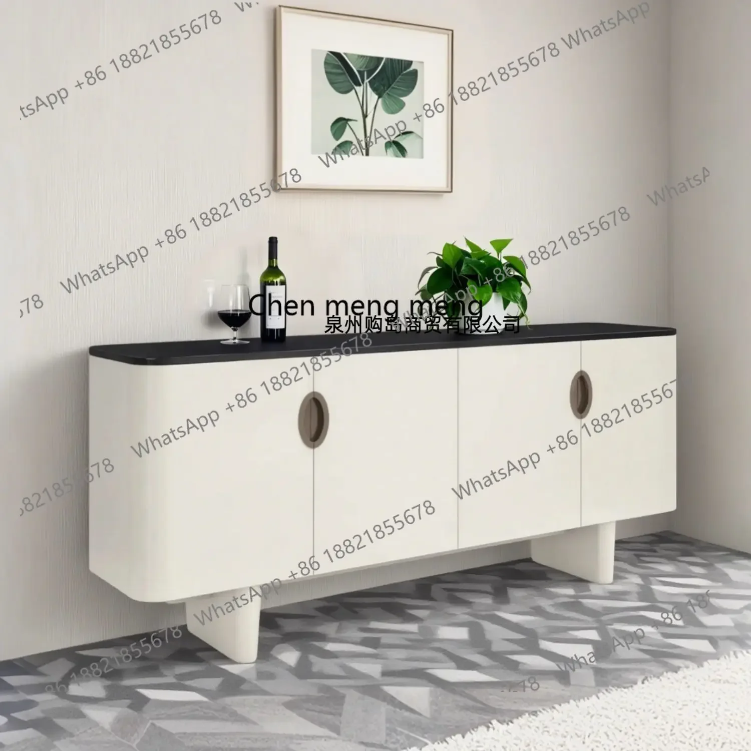 

Italian paint dining side cabinet modern simple entrance living room storage household storage cabinet decorative cabinet