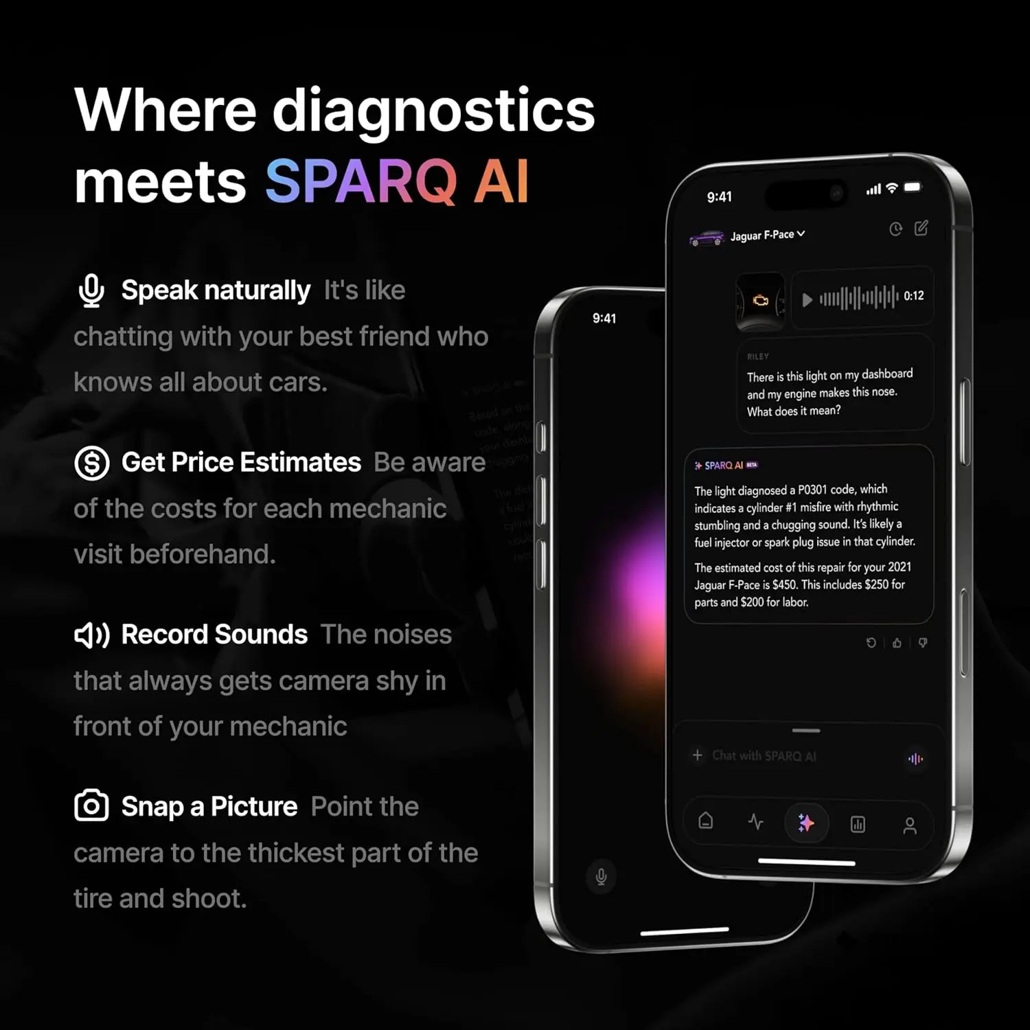 AI OBD2 Scanner Bluetooth for iPhone/iOS, Scan & Clear 50K+ Codes, Track History & Recalls, No Subscription Fees