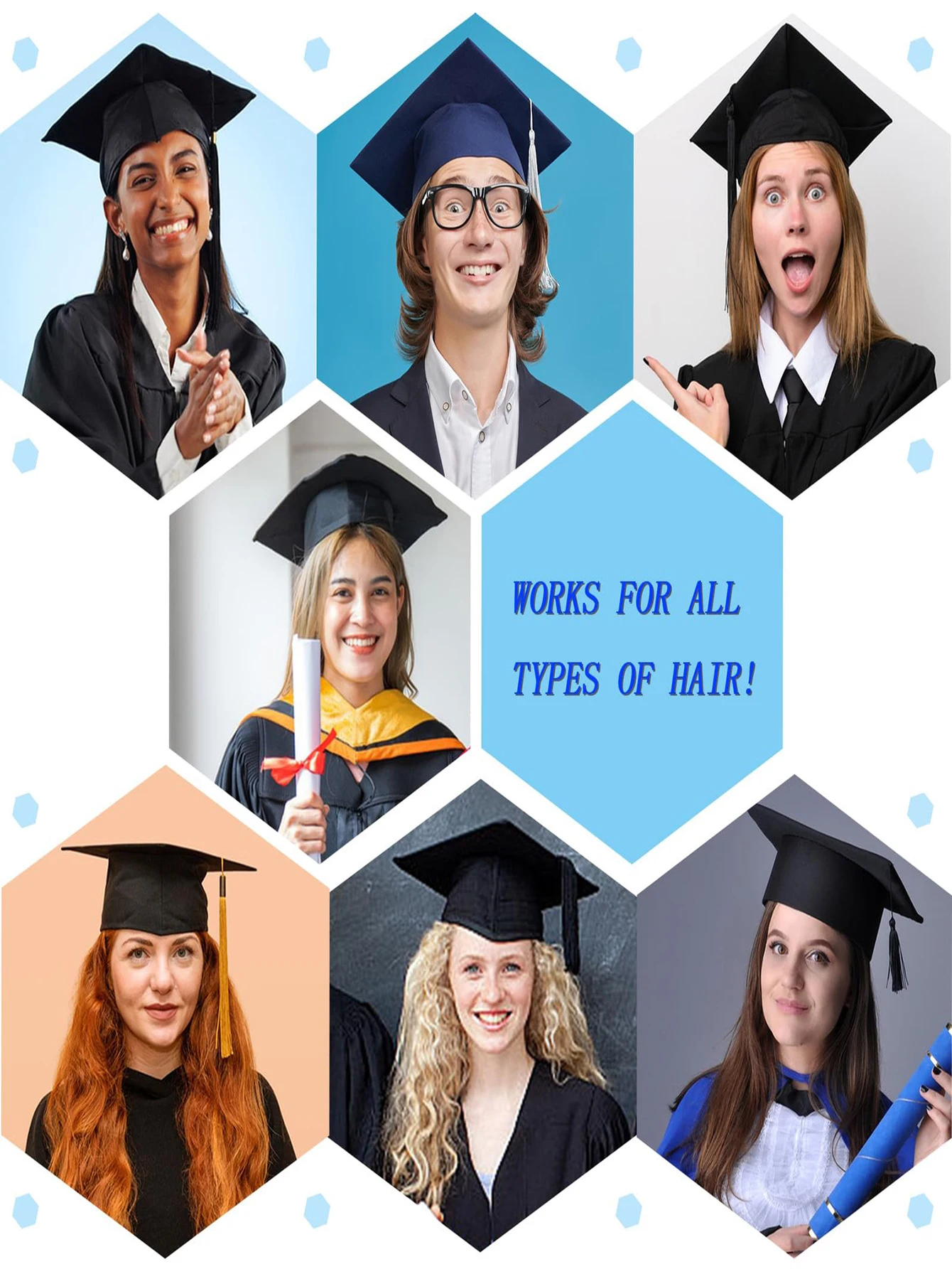 Graduation Hat Headband-Graduation Hat Headband, Firm Slip Graduation Hat Headband, Graduation Hat Accessories Black view 6