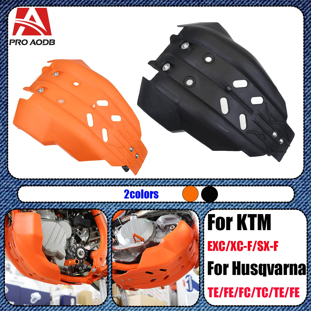 

Motorcycle Engine Frame Protector Cover Guard Skid Plate For KTM XC-F SX-F For HUSQVARNA TE TC FE FC 250 350 2016–2023